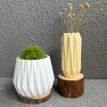 Big Size Geometric Shape Flowerpot Concrete Planter Molds Diamond Pen Holder Cement Vase Candle Jar Silicone Mold DIY Home Decor.