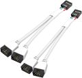 Motherboard USB 2.0 9pin Header 1 to 2 Extension Hub Splitter Adapter Converter.