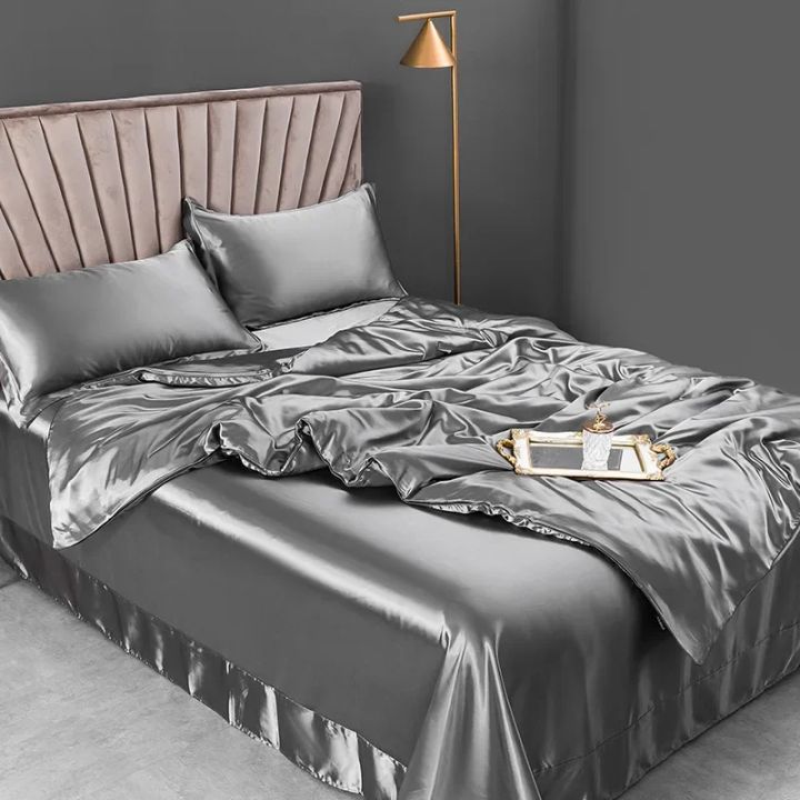 4pcs%20Pure%20Silk%20Bedding%20Sets%20High%20End%20Quilt%20Bed%20Cover%20Set%20Duvet%20Cover%20Bedsheet%20Pillowcases%20Natural%20Luxury%20Bedcloth%20Sets%20-%20Image%203