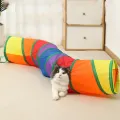 Cat Tunnel Foldable Cat Tunnel Pet Supplies Cat S T Y Pass Play Tunnel Cat Toy Breathable Drill Barrel for Indoor loud paper. 