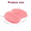 Shower Foot Scrubber Mat Back Washer Exfoliating Bath Wash Pad Wall Mounted Slip Suction Cups for Use in Cleaner Men and Women.