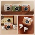 X73 Retro Camera Design TWS Wireless Earbuds | Hi-Fi Stereo Sound by KGF | Digital Display. 