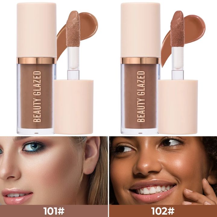 BEAUTY%20GLAZED%202pcs%20Face%20Makeup%20Set,Concealer%20Liquid%20Foundation+Cream%20for%20Contouring,Long-lasting%20Waterproof%20Matte%20Full%20Coverage%20-%20Image%205