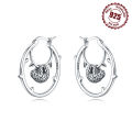 925 Sterling Silver Cute Sloth Series Earring Jewelry Versatile Hoop Earrings For Women Jewelry Fine Birthday Party Gifts. 