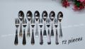 Steel Spoon Set/Spoon Set/ Cutlery Set/Stainless Steel Spoon Set 12-Pieces (Tea Spoon 6-Pieces & Fork Spoon 6-Pieces).