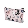 Deanfun Colorful Pretty Cosmetic Bag 3D Printed Waterproof Makeup Bag For Women with cat. 