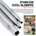 Blow Fire Tube Mouth Blowpipe Outdoor Stainless Steel Telescopic Fire Blower Mini Portable Camping Cooking Blowing Fire Stick.