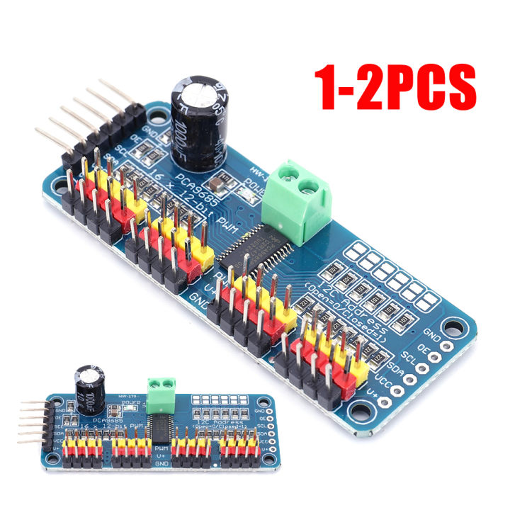 PCA9685 Driver Module IIC Interface 16 Channel 12-Bit PWM Servo Motor ...
