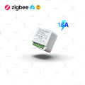 ZigBee 1 Gang Mini Smart Switch Module DIY Light Switches Relay Breaker Two-Way Control Home Automation Works With Zigbee2MQTT. 
