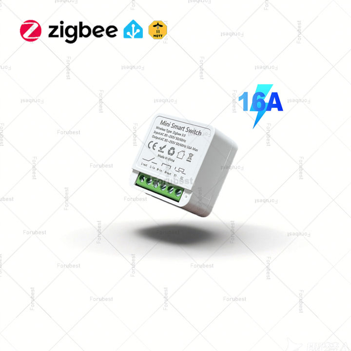 ZigBee 1 Gang Mini Smart Switch Module DIY Light Switches Relay Breaker Two-Way Control Home Automation Works With Zigbee2MQTT