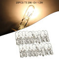 20pcs T5 286 12V 1.2W Car Dashboard Light Bulb Quartz Glass Instrument Panel Bulb Wedge Bulbs Universal. 
