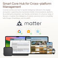 Zemismart Matter Zigbee Hub Smart Home Bridge Gateway Support  Home SmartThings Homekit App Control Tuya Standard Devices. 