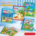 Magic Water Coloring Book for Kids Reusable Magic Water Quick Dry Book Water Coloring Book Doodle with Magic Pen Painting Board for Children Education Drawing Pad (Random Design) , Homeducts 01. 