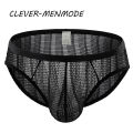 Men's Sexy Seamless Transparent Underwear Sheer Thong G String U Convex Lace Lingerie Erotic Sissy Bikini Miniature Mini Panties. 