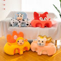 Baby Support Seat Cover Infant Cartoon Animal Plush Learning To Sit Sofa Skin Comfortable Stuffed Doll Baby Rest Seat Chair. 