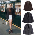 ETJ Fall/Winter 2025 New Women's Street Fashion oversized pinstripe shoulder-padded loose suit jacket for women.