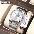 POEDAGAR 930 Men's Luxury Stainless Steel Quartz Watch – Luminous Dial with Date & Day Display. 