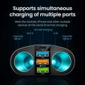 66W Fast Charging Car Charger QC3.0 Cigarette Multifunctional USB Type C Car Phone Charger For iphone .