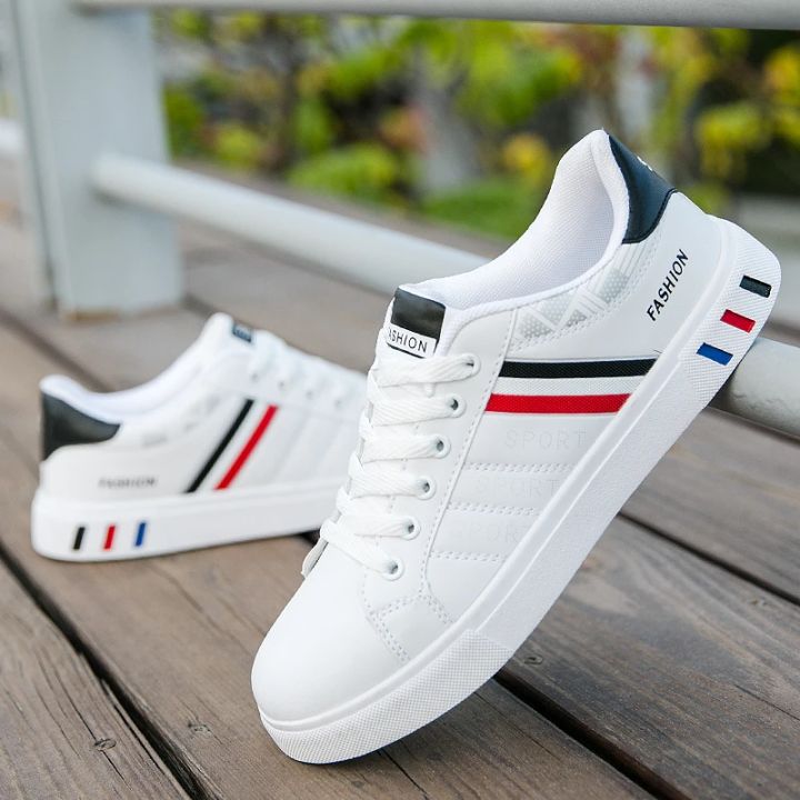 2024 Mens Casual Sneakers New Fashion Lace up White Shoes Student Comfort Sports Plus Size Vulcanized Shoes Zapatillas De Hombre Daraz.lk