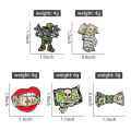 Skeleton Hand In Fist Holding Dollar Bills Enamel Pins Custom Punk Gothic Skull With Dollar Brooch Lapel Badge Halloween Jewelry. 