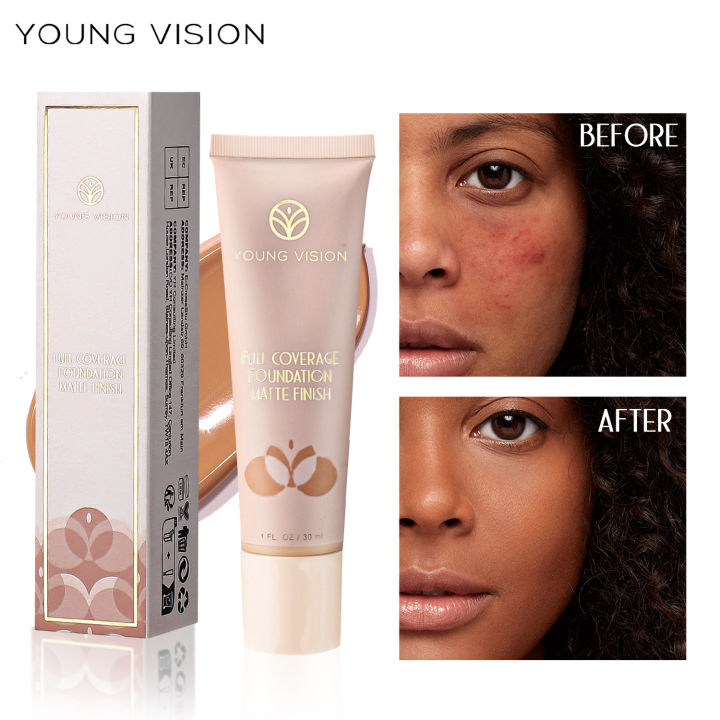 YOUNG VISION matte face concealer acne wheat face foundation cream 6 colors optional