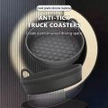 2Pcs Anti-Slip Coaster for Car Stable Food Grade Silicone Gel Drink Holder Pad Universal 7cm Auto Cup Holder Coaster. 