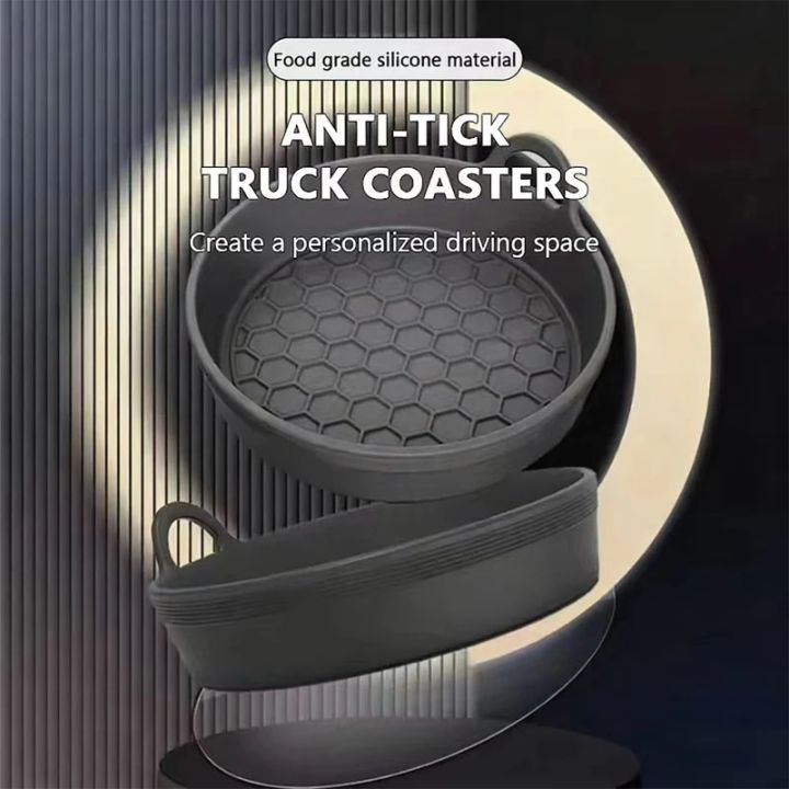 2Pcs%20Anti-Slip%20Coaster%20for%20Car%20Stable%20Food%20Grade%20Silicone%20Gel%20Drink%20Holder%20Pad%20Universal%207cm%20Auto%20Cup%20Holder%20Coaster%20-%20Image%202
