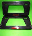New PUNJAB 13" Number Plate FRAME BLACK Car License Number Plate Frame 2 pieces Set With Reflector. 