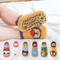 6 Pairs Kids Cotton Socks Cute Cartoon Animal Pattern Comfy Breathable Baby Non-slip Floor Socks. 