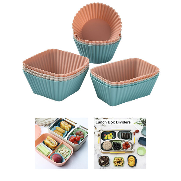 4/10/12Pcs%20Reusable%20Silicone%20Cupcake%20Baking%20Cups%20Non-Stick%20Muffin%20Liners%20Molds%20Sets%20Bento%20Lunch%20Box%20Dividers%20Pastry%20Cake%20Molds%20-%20Image%205