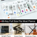 Piano 88 Key Sticker Beginner Keyboard Note Marker Piano Removable Key Stickers For Beginners Kids Electronic Piano Note Bar. 