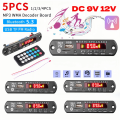 1-5PCS Bluetooth 5.3 MP3 WMA Decoder Board USB AUX TF FM Radio 9V 12V Wireless Lossless Music Player Module with Remote Control. 