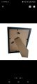 A4 Size Photo Frame with Side Table Stand and Hanging Hooks - Wooden Black Frame. 