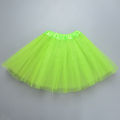 Girl Elastic Ballet Dancewear Tutus Mini Skirt For Birthday Party Dance 3 Layer Tulle Tutu Skirt for Kids Princess 2-8Y Girls.
