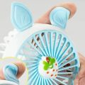 Portable Mini Electric Fan Rabbit Fox Ear USB Charging Fan Desktop Mobile Phone Holder Fan (Random Color ). 