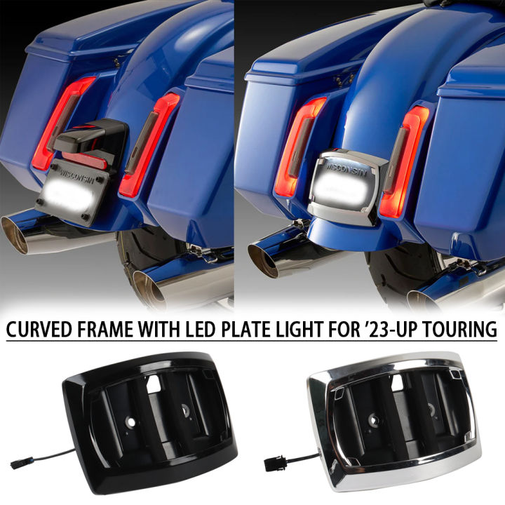 2025 New Motorcycle CURVED FRAME WITH LED PLATE LIGHT FOR Harley CVO Road Glide ST FLRXSTSE Street Glide Ultra FLHXU FLHXSE