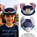 Judy Hopps Sheriff Hat Movie Cosplay Costume Accessory Halloween Costume Party Anime Rabbit Police Officer Headwear For Girls.