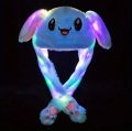 LED Funny Glowing and Ear Moving Bunny Hat Cap for Women Girls Cosplay Party Holiday Hat Headwear Daily Supplies Party Home.