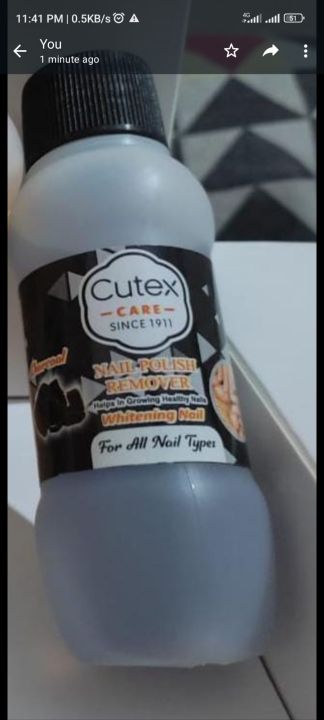 Cutex care since 1911 nail polish remover  for all nail types  60ml