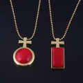 Anime Saga of Tanya the Evil Necklace Tanya Von Degurechaff Red Crystal Cross Pendant Necklac For Women Men Couples Jewelry. 