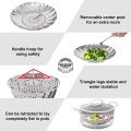 Folding Dish Steam Stainless Steel Food Steamer Basket Fruit Vegetable Cooker Multi-Function Meat Steaming Tray Kitchen Tools.
