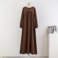 Spirng Autumn Full Sleeve Casual Plus Size Dress Women Loose Maxi Dresses Female Oversize Long Dresses Vestidoes Fit 120KG.