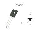 5 PCS OF MCR106 C106D1 C106MG C106DG 4A 400V 0.5W TO-225AA Thyristor SCR Silicon Control Rectifier 3 Pin Leads Transistor . 