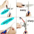 Diamond Sharpening Stone with One Stone and Two Birds, Double-sided Flat and Curved Design, Easy To Grip Handle Knife Sharpener. 