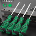 LAOA 1pc Hex head Screwdriver S2 Precision Hexagon Screwdriver Magnetic Hex Screwdriver 1.5MM/2.0MM/2.5MM/3MM/4MM/5MM/6MM. 