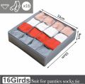 Foldable 16 Grids Socks & Underwear Organizer. 