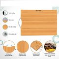 Wooden Chopping Board, Natural Bamboo Wood, (20x30, 22X32, 24x34, X 1.8 cm) Perfect Size Cutting Tray for Kitchen, Vegetables, Fruits, Pizza, Meat, Multipurpose use, with Steel Handle. 