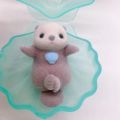 Genuine YELL Gashapon Capsule Toy Flocking Hand in Hand Otter Kawaii Animals Figures Model Toy Desktop Decoratoion Kids . 