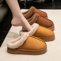 Women Fluffy Slippers for Autumn Winter Indoor EVA Thick Sole Anti-Slip Warm Unisex House Shoes. 