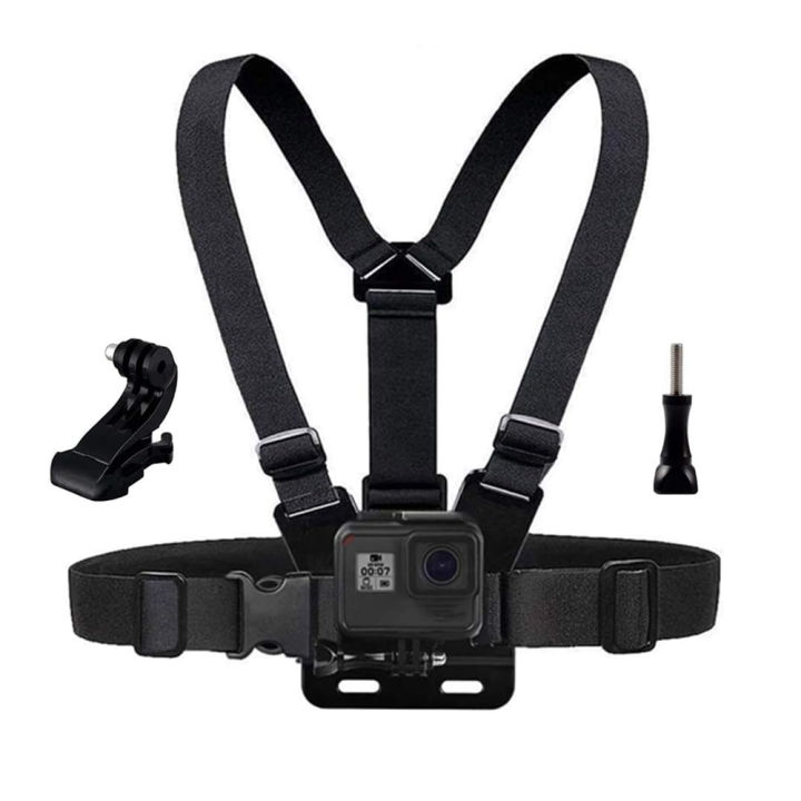 Chest Harness Mount Adjustable Chest Strap Belt with J Hook for  Hero 13 12 11 10 9 8 7 AKASO SJCAM  OSMO Action Camera